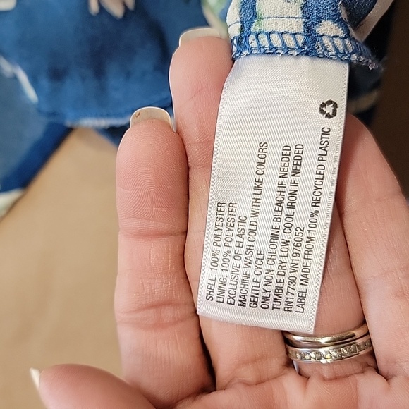 Xhilaration Size S Dusty Blue with Floral Strappy Blue Sun Dress, Exc. Used Cond - Picture 11 of 11